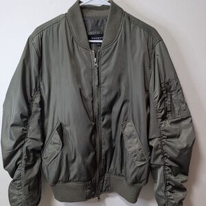 Pac Sun Olive Men's Military Style Bomber Jacket